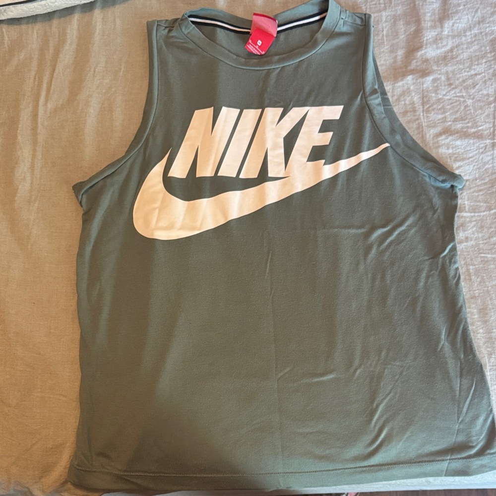Nike Green Tank Top with White Logo